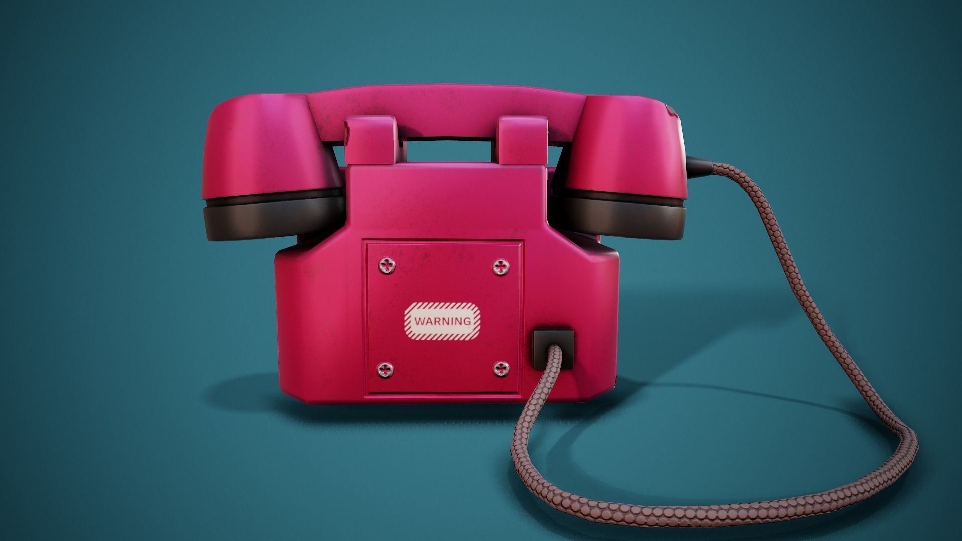 Stylized Retro Phone - Tutorial Included  Low-poly 3D model_6