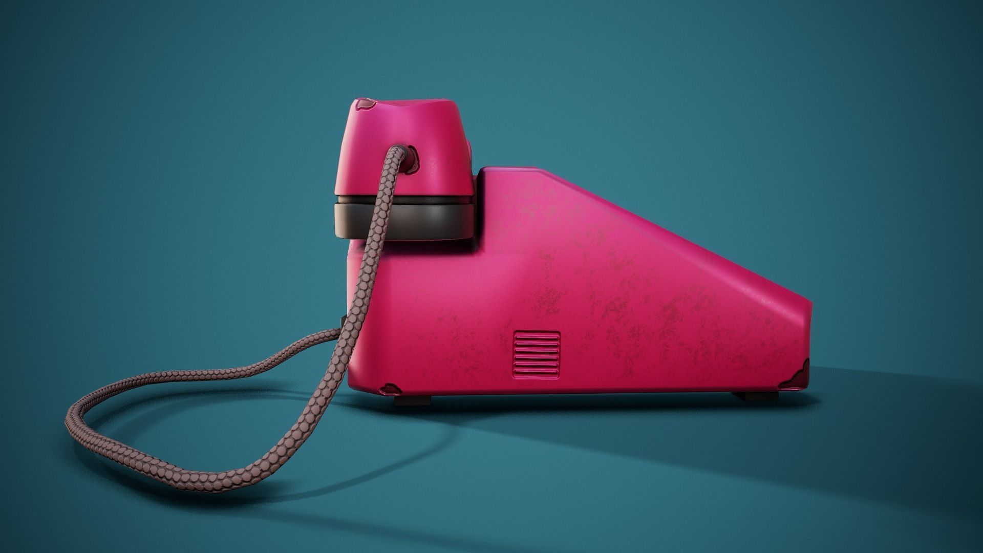 Stylized Retro Phone - Tutorial Included  Low-poly 3D model_4