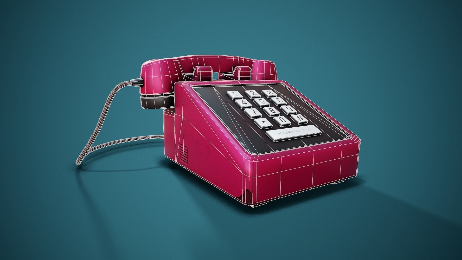 Stylized Retro Phone - Tutorial Included  Low-poly 3D model_3