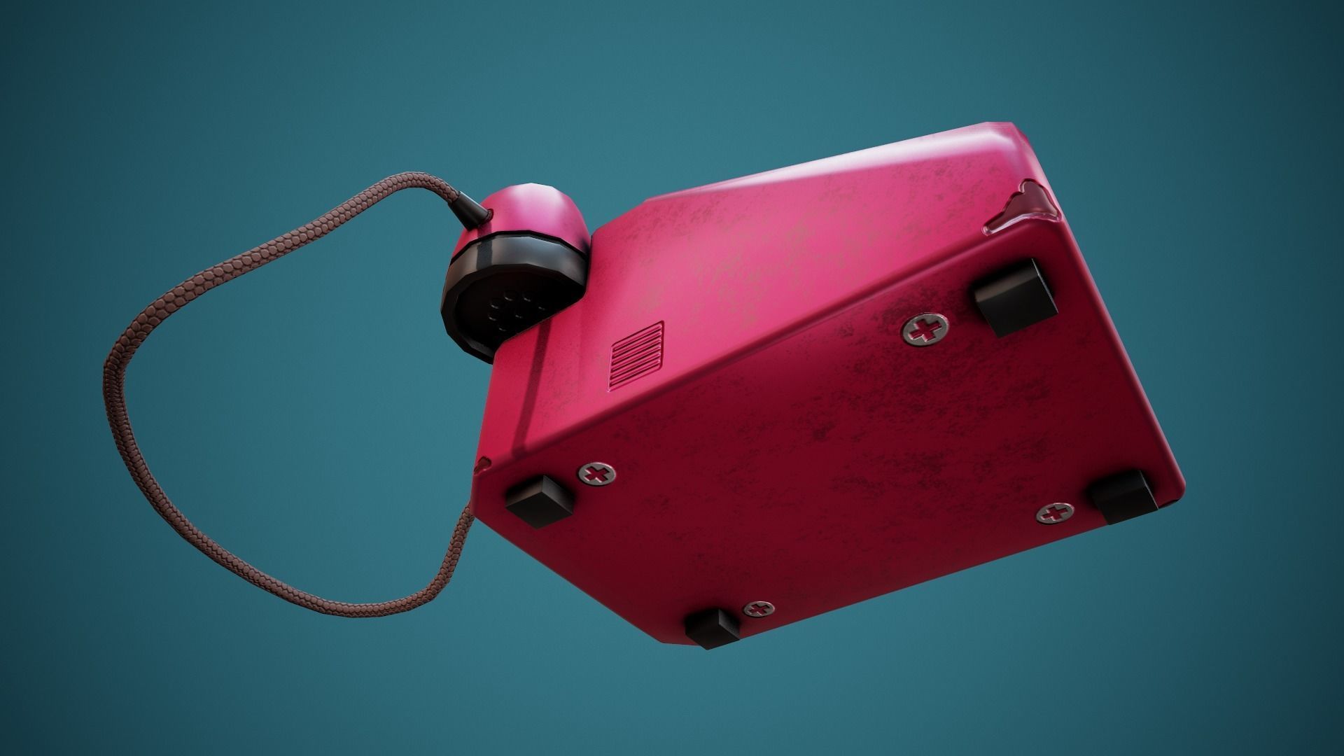 Stylized Retro Phone - Tutorial Included  Low-poly 3D model_10