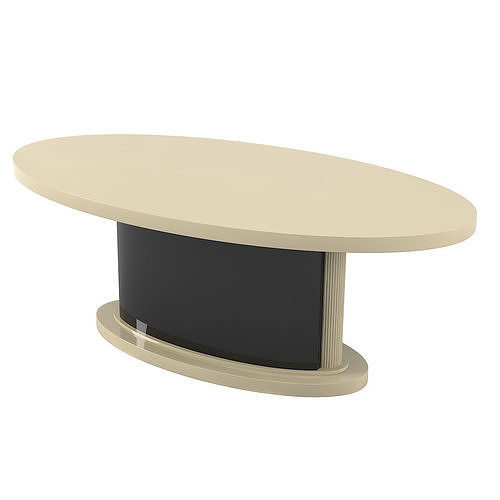 Oval dining table modern contemporary 3D model
