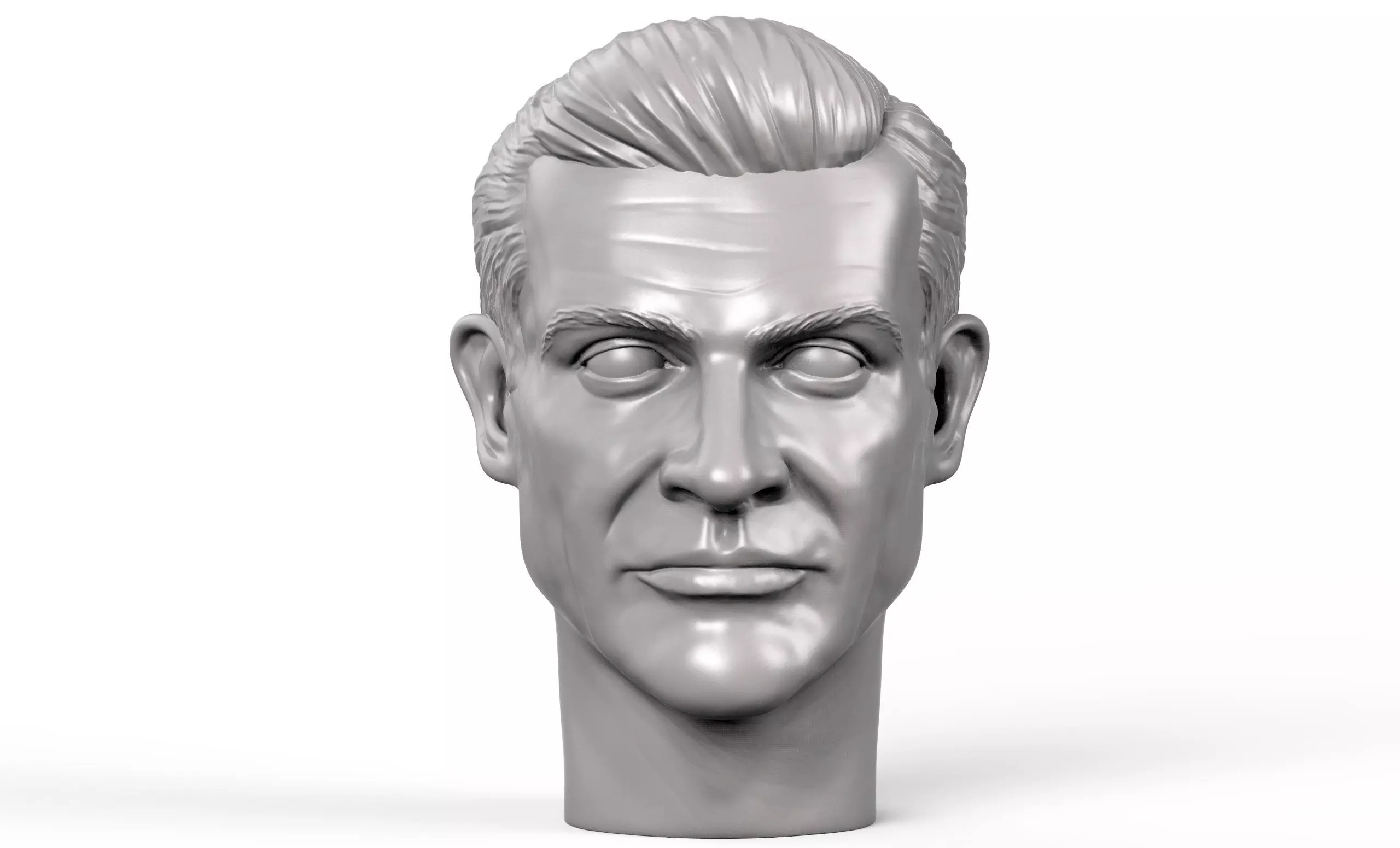 Sean Connery young Bond era action figure head 3D print model