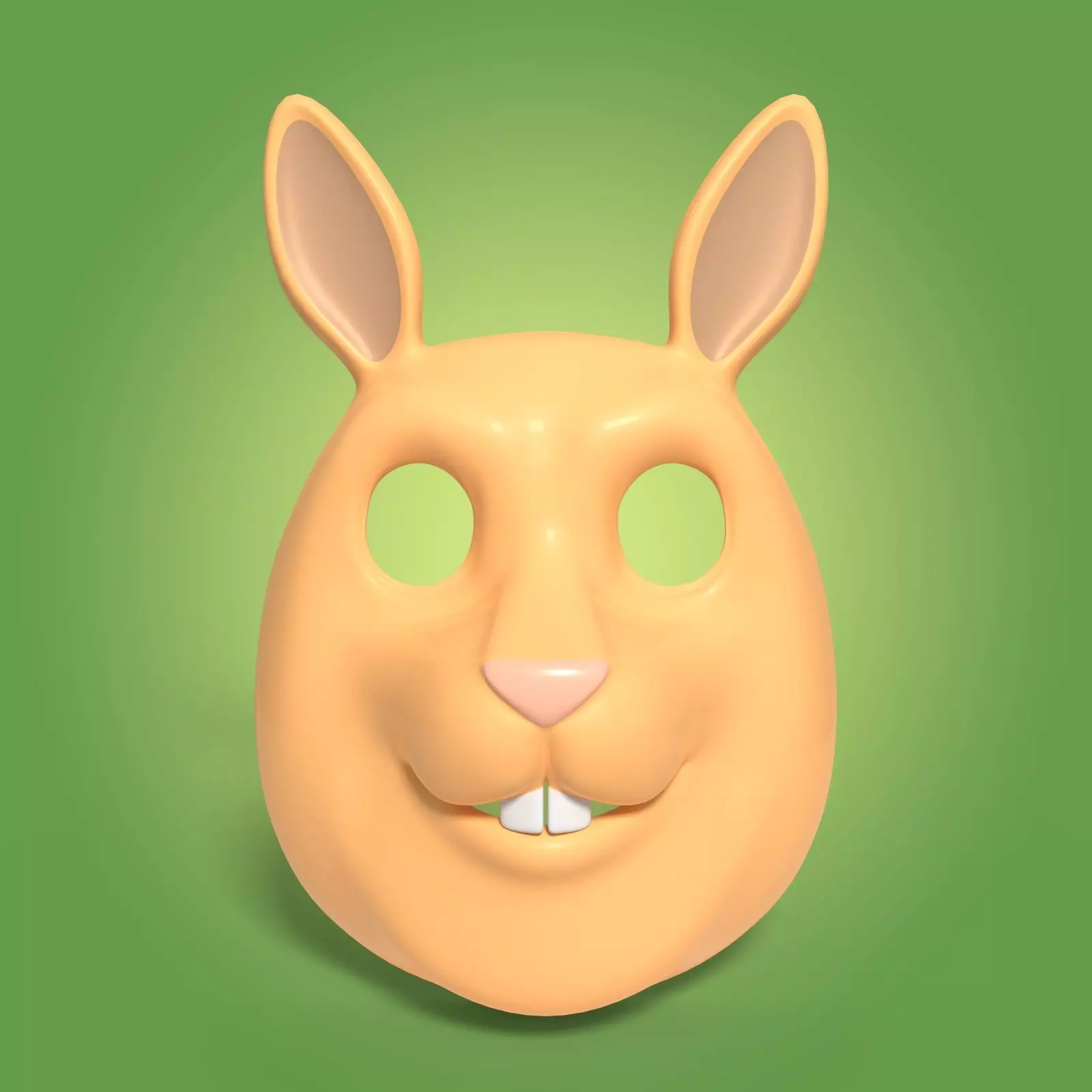 Kids Bunny - Rabbit Mask Low-poly 3D model
