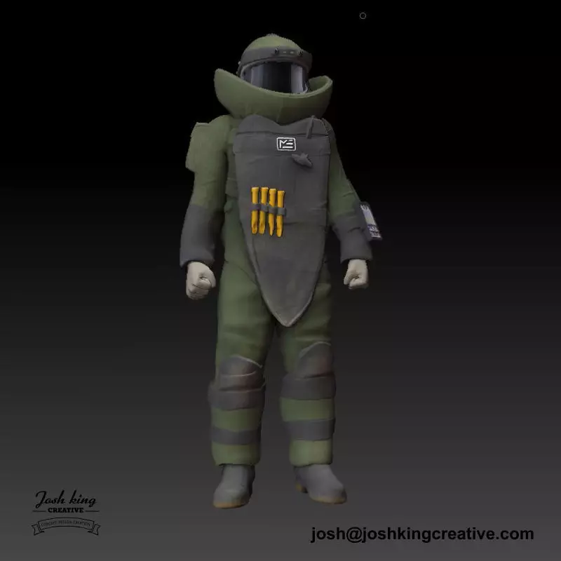 EOD Tech in bomb suit 3D print model_0