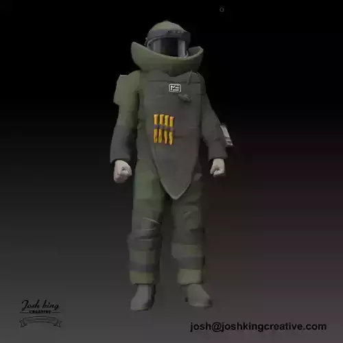 EOD Tech in bomb suit 3D print model