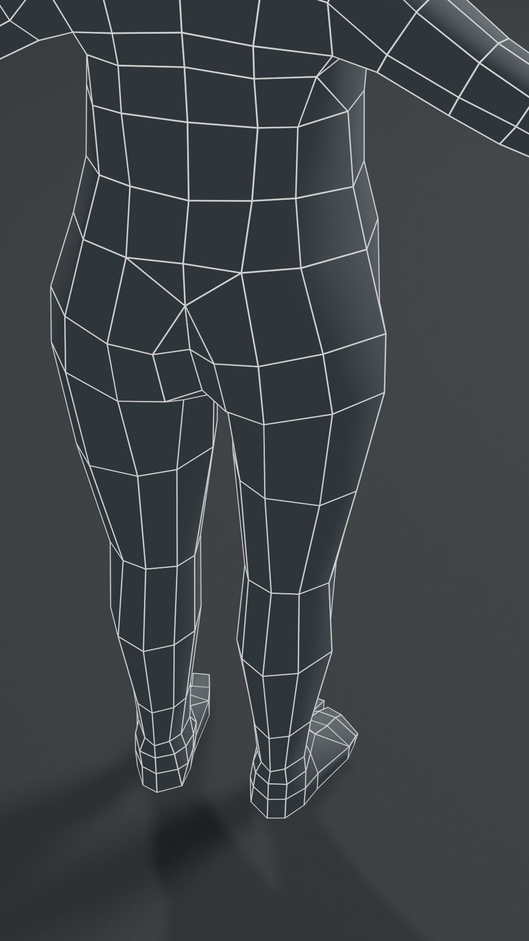 Fat Girl Kid Body Base Mesh 3D Model 1000 Polygons Low-poly 3D model_19