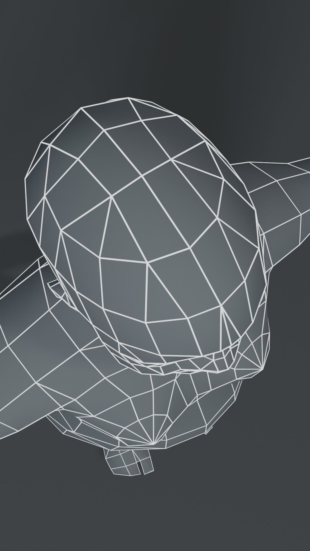 Fat Girl Kid Body Base Mesh 3D Model 1000 Polygons Low-poly 3D model_7