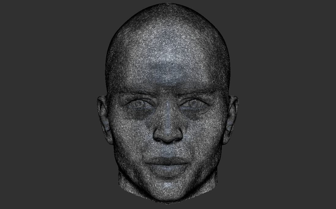 Handsome afroamerican man head TYPE 2 3D model_35