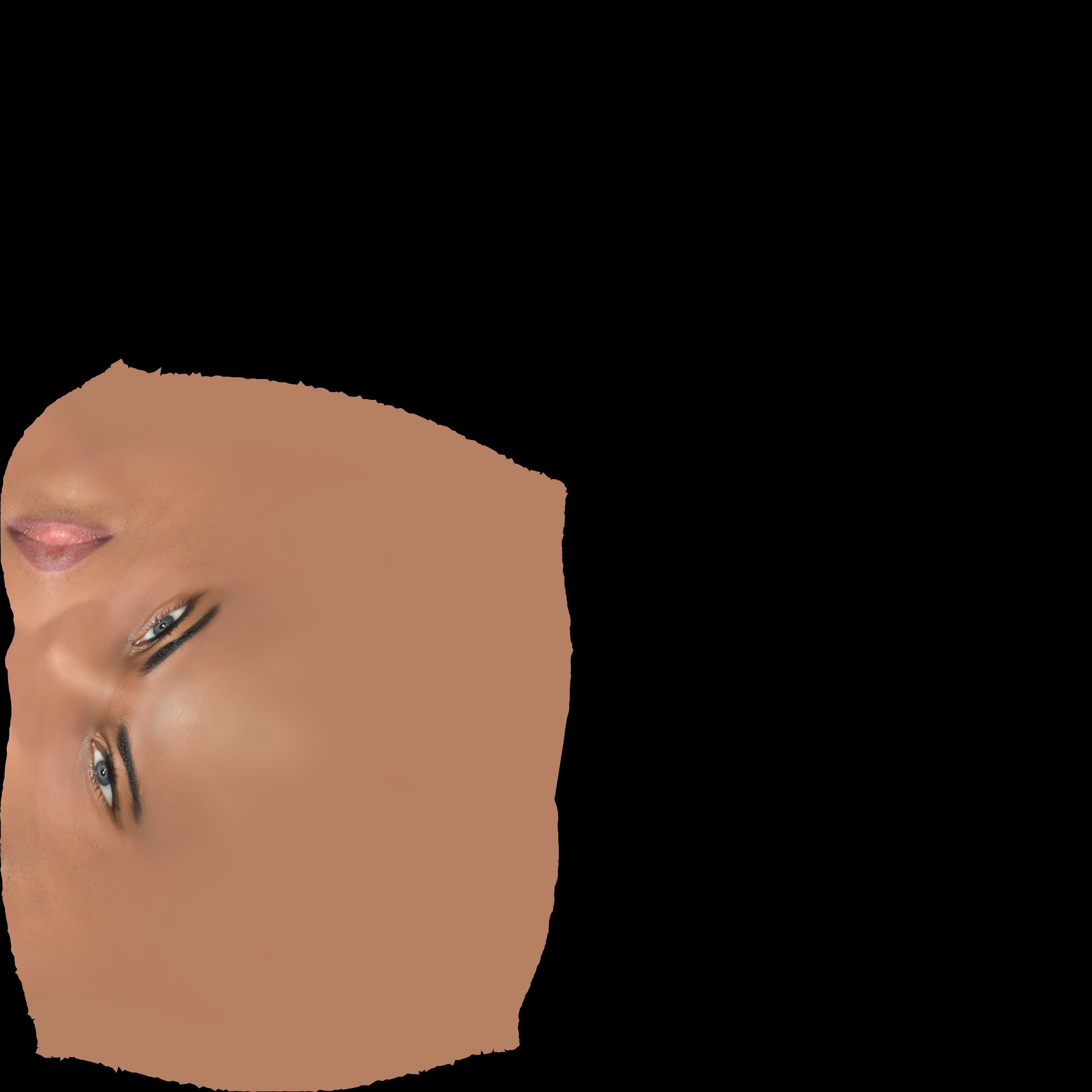 Handsome afroamerican man head TYPE 2 3D model_12