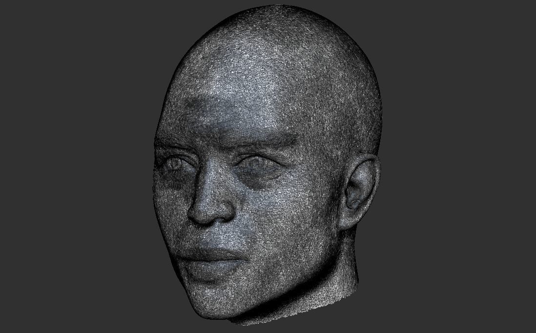 Handsome afroamerican man head TYPE 2 3D model_36