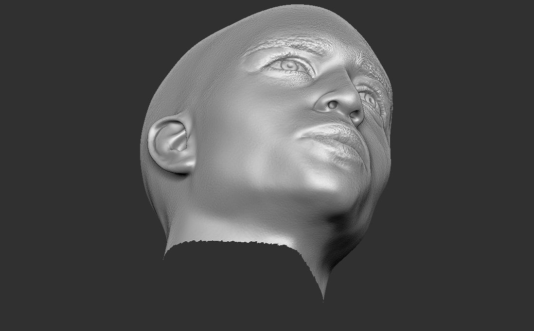 Handsome afroamerican man head TYPE 2 3D model_31