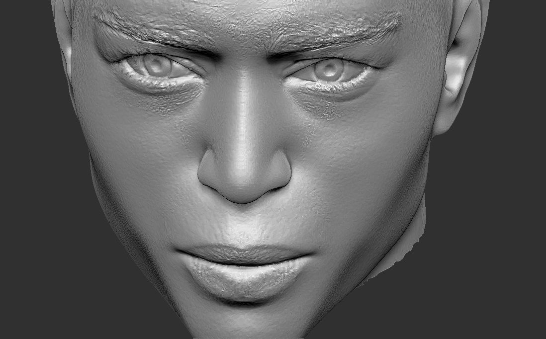 Handsome afroamerican man head TYPE 2 3D model_33