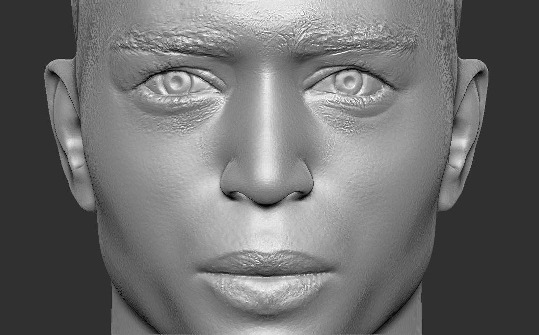 Handsome afroamerican man head TYPE 2 3D model_27