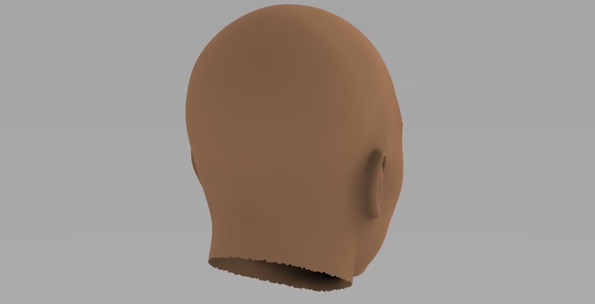 Handsome afroamerican man head TYPE 2 3D model_5