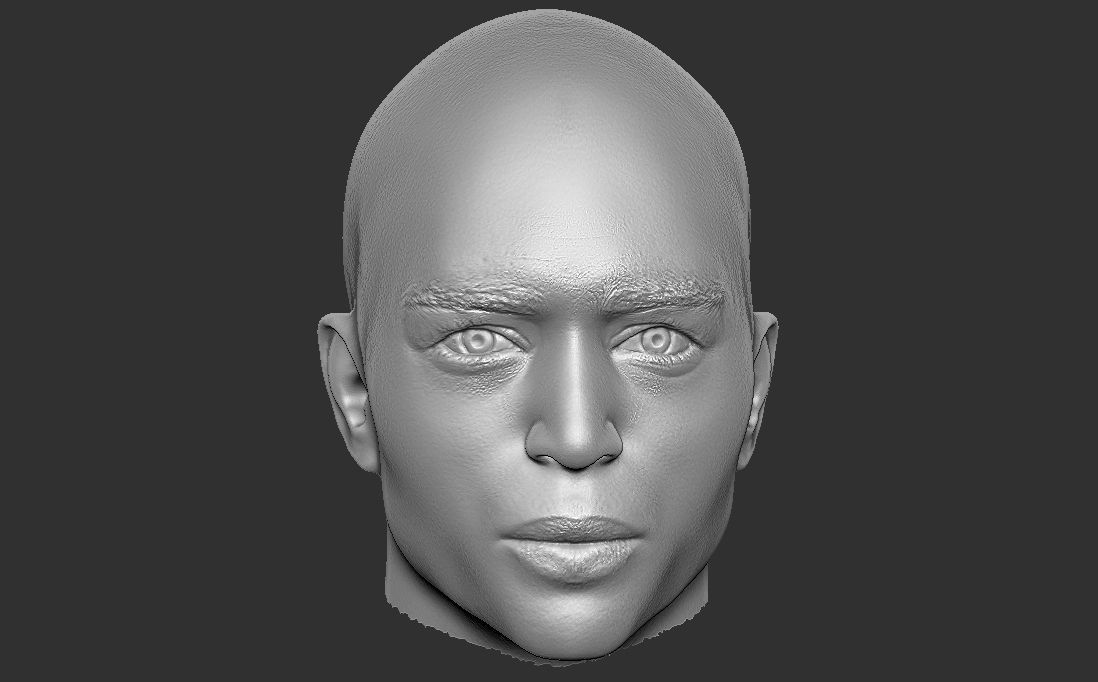Handsome afroamerican man head TYPE 2 3D model_26