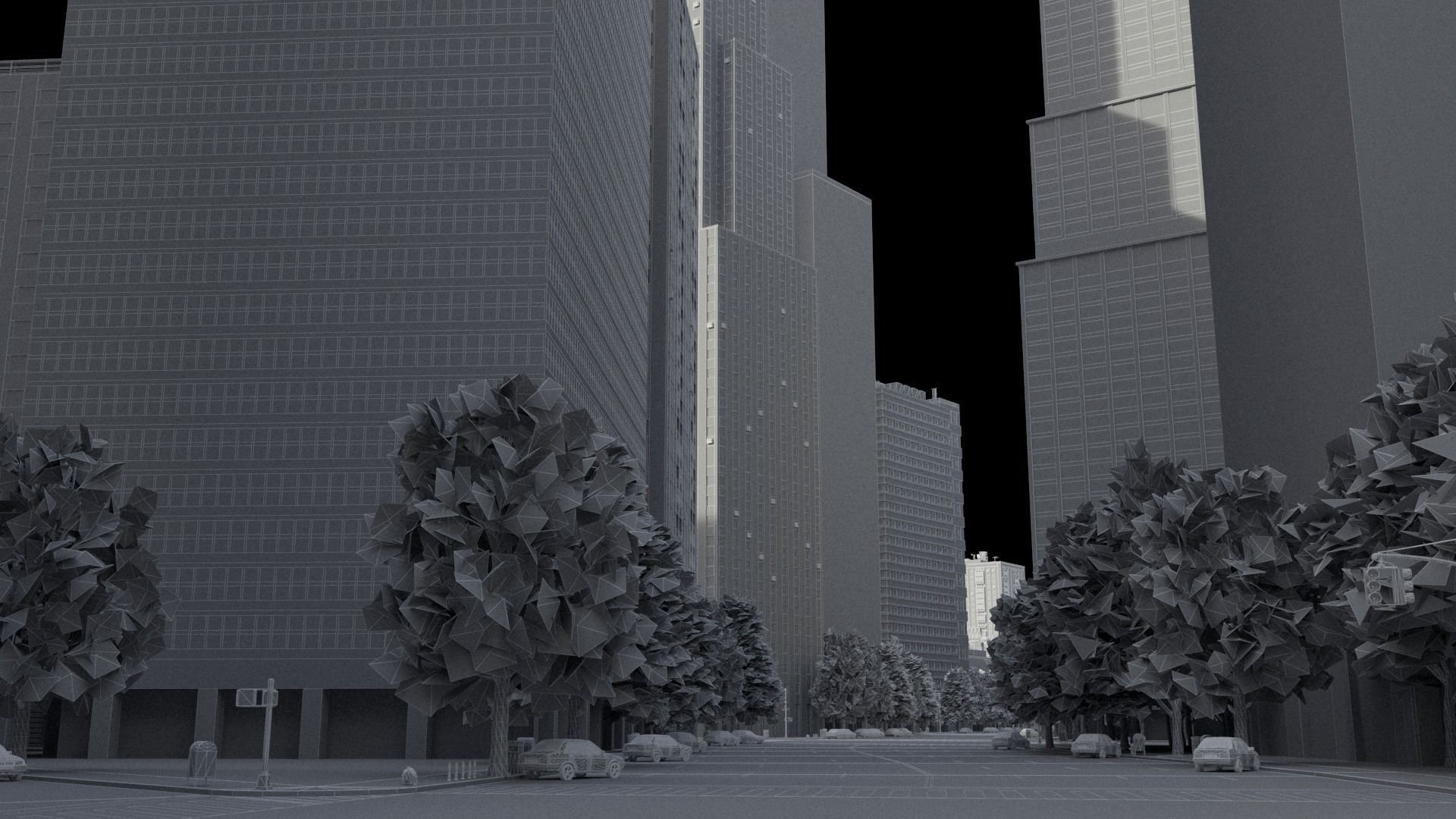 Realistic City R5 MAYA Low-poly 3D model_49