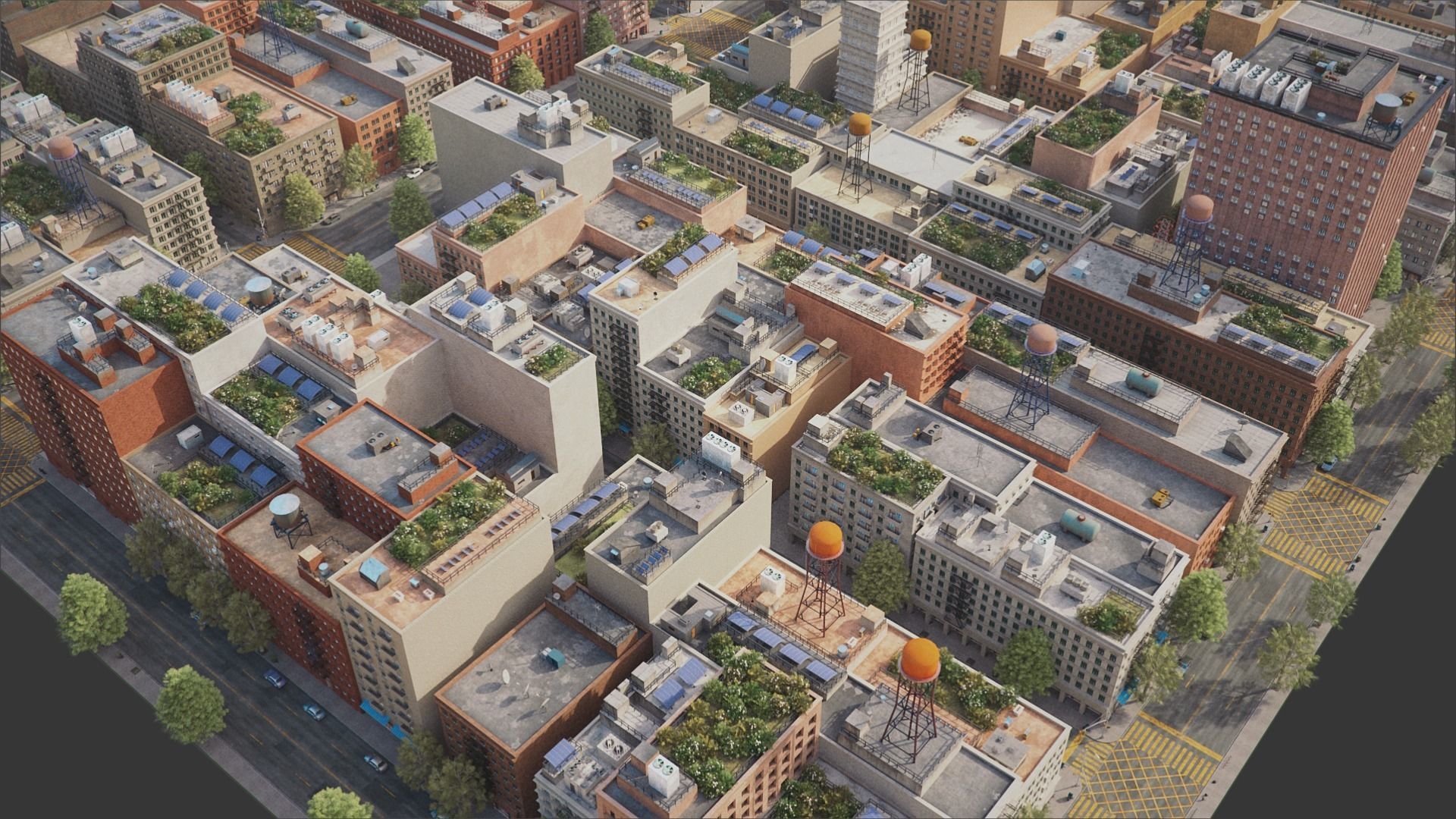 Realistic City R5 MAYA Low-poly 3D model_17