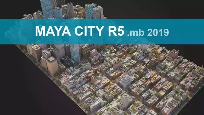 Realistic City R5 MAYA Low-poly 3D model