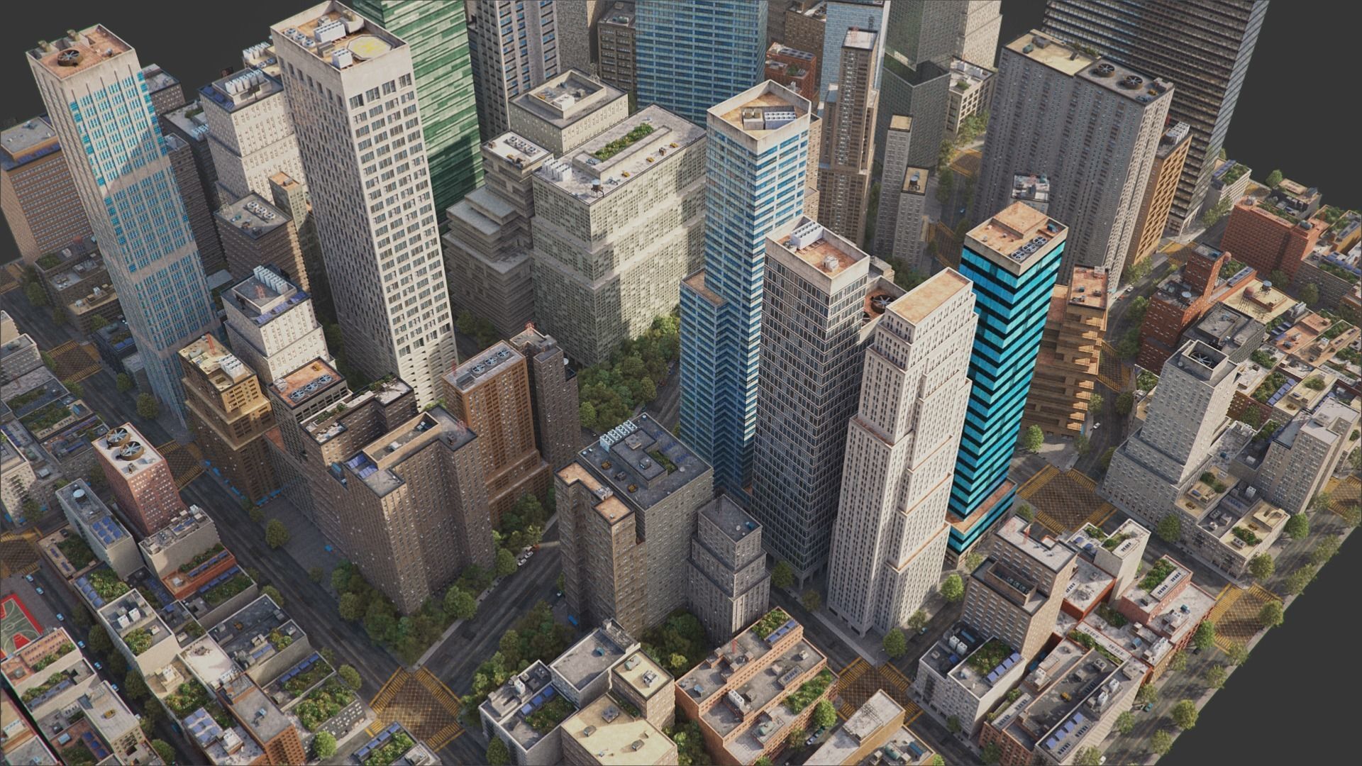 Realistic City R5 MAYA Low-poly 3D model_10