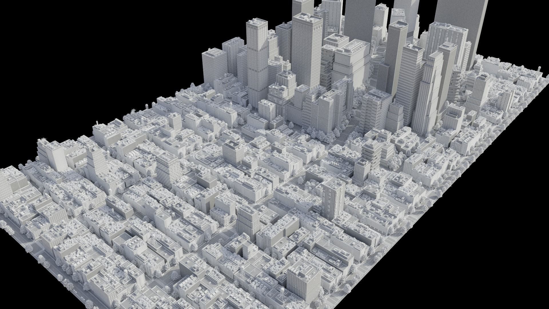 Realistic City R5 MAYA Low-poly 3D model_29