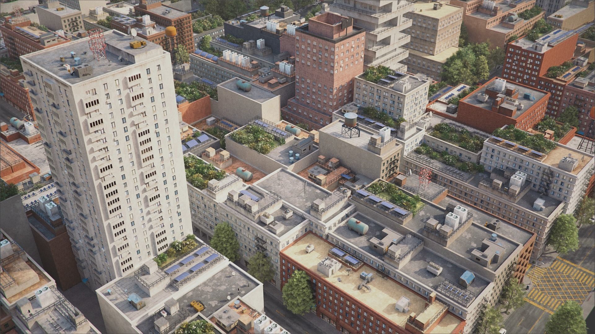 Realistic City R5 MAYA Low-poly 3D model_16
