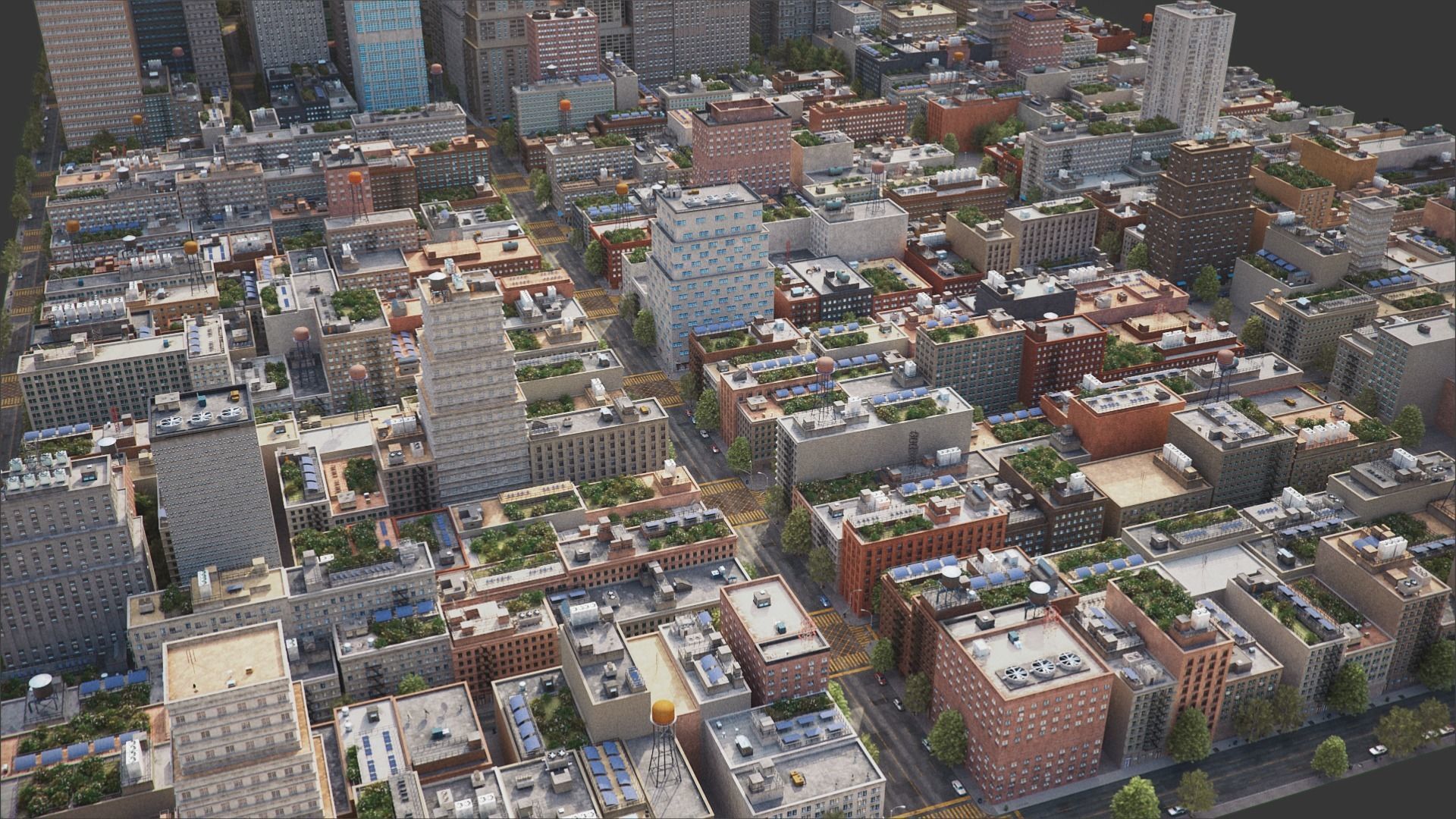 Realistic City R5 MAYA Low-poly 3D model_19