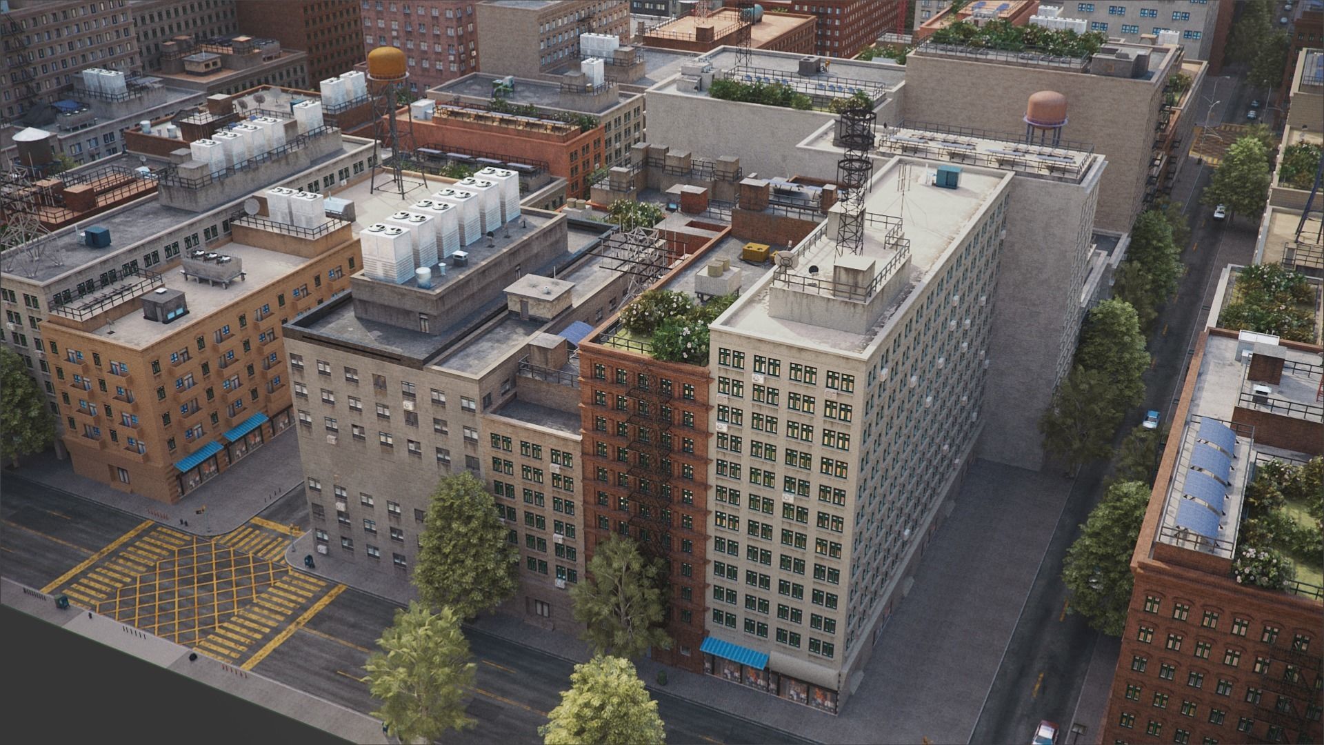 Realistic City R5 MAYA Low-poly 3D model_20