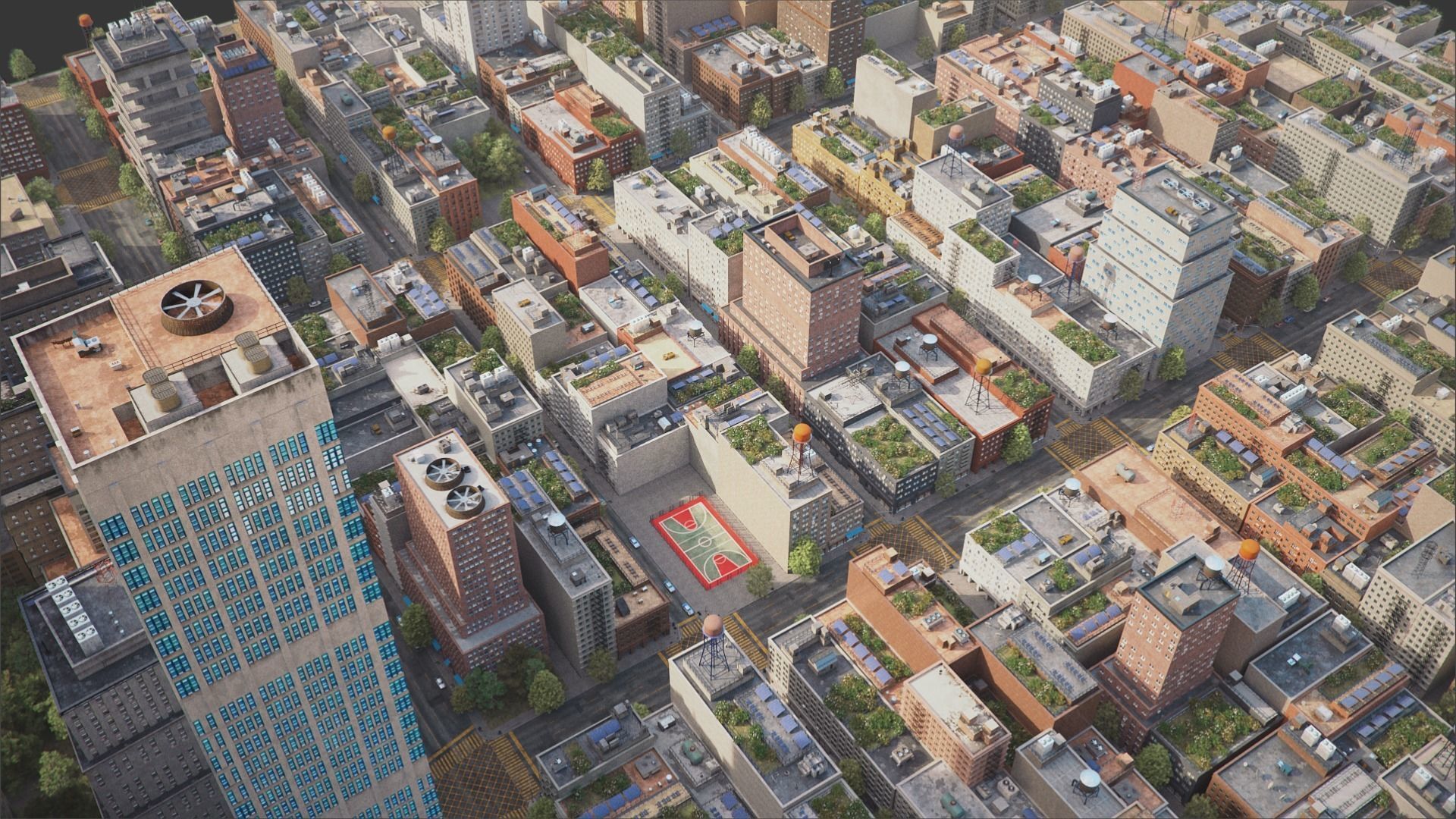 Realistic City R5 MAYA Low-poly 3D model_22