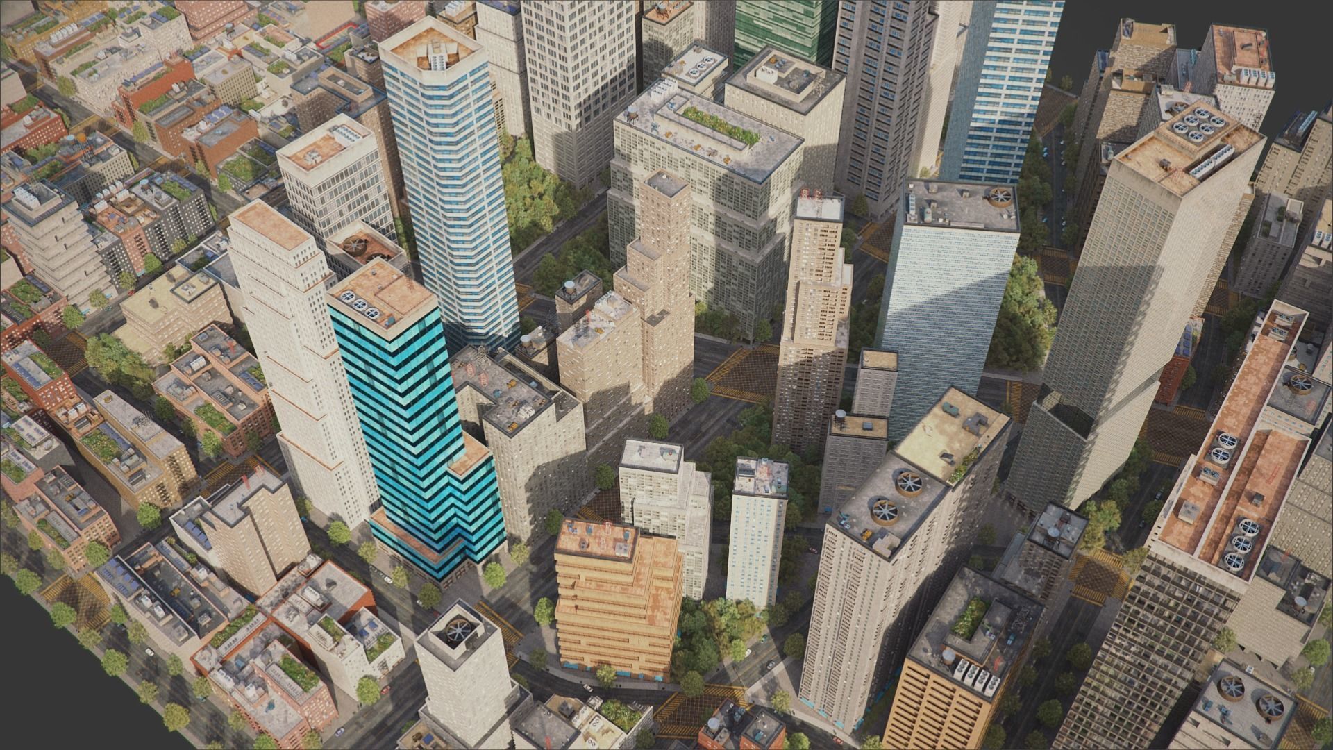 Realistic City R5 MAYA Low-poly 3D model_11