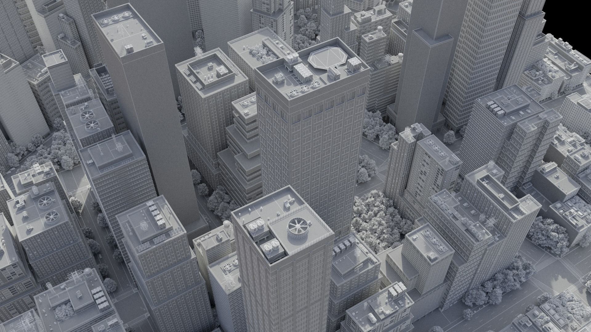 Realistic City R5 MAYA Low-poly 3D model_50