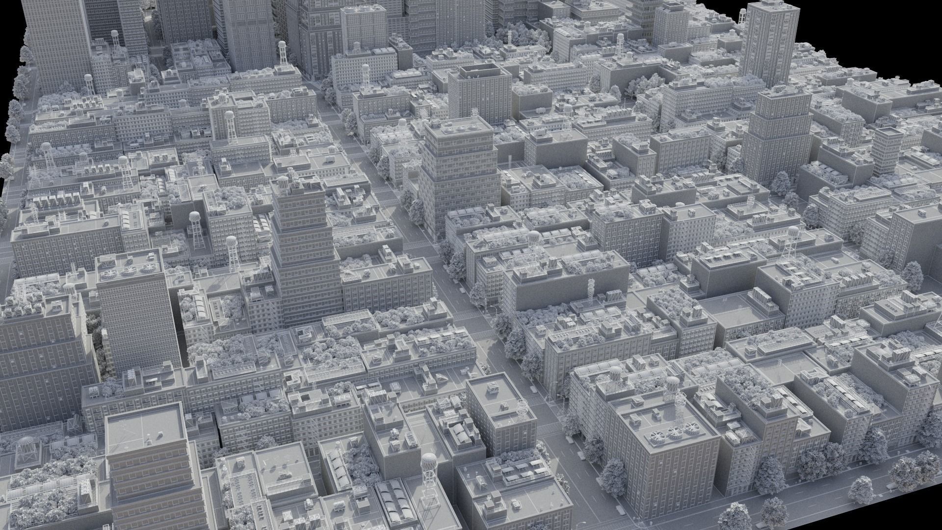 Realistic City R5 MAYA Low-poly 3D model_48