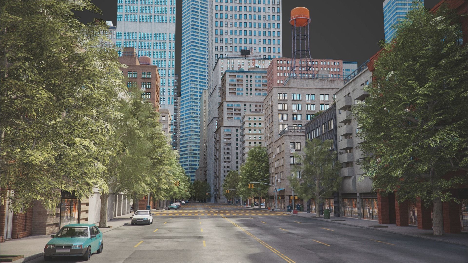 Realistic City R5 MAYA Low-poly 3D model_25