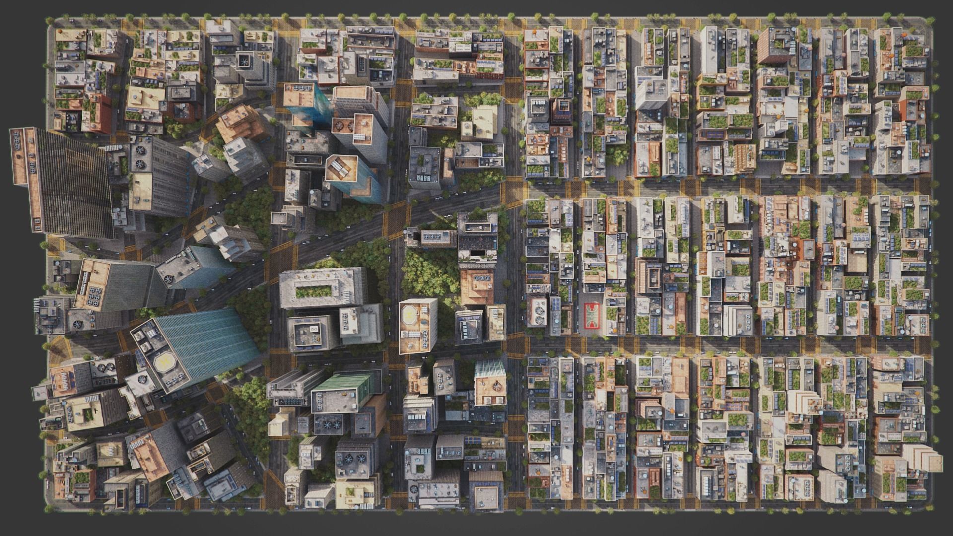 Realistic City R5 MAYA Low-poly 3D model_8