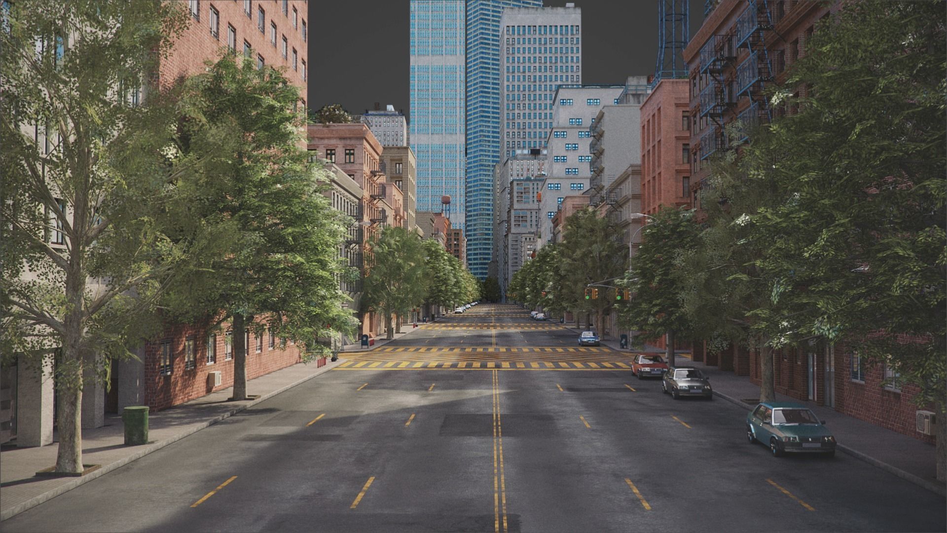 Realistic City R5 MAYA Low-poly 3D model_24