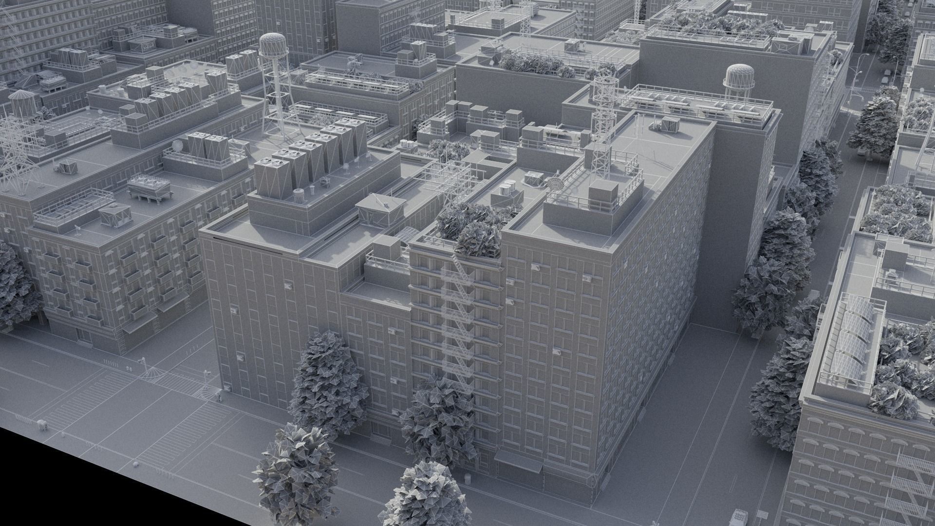 Realistic City R5 MAYA Low-poly 3D model_36