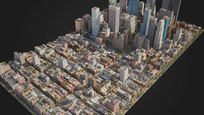 Realistic City R5 MAYA Low-poly 3D model 4
