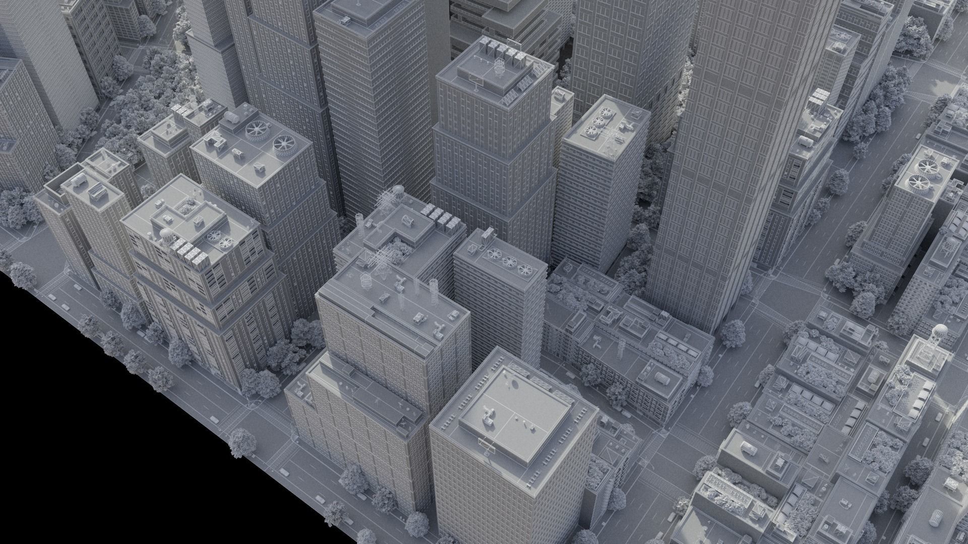 Realistic City R5 MAYA Low-poly 3D model_38