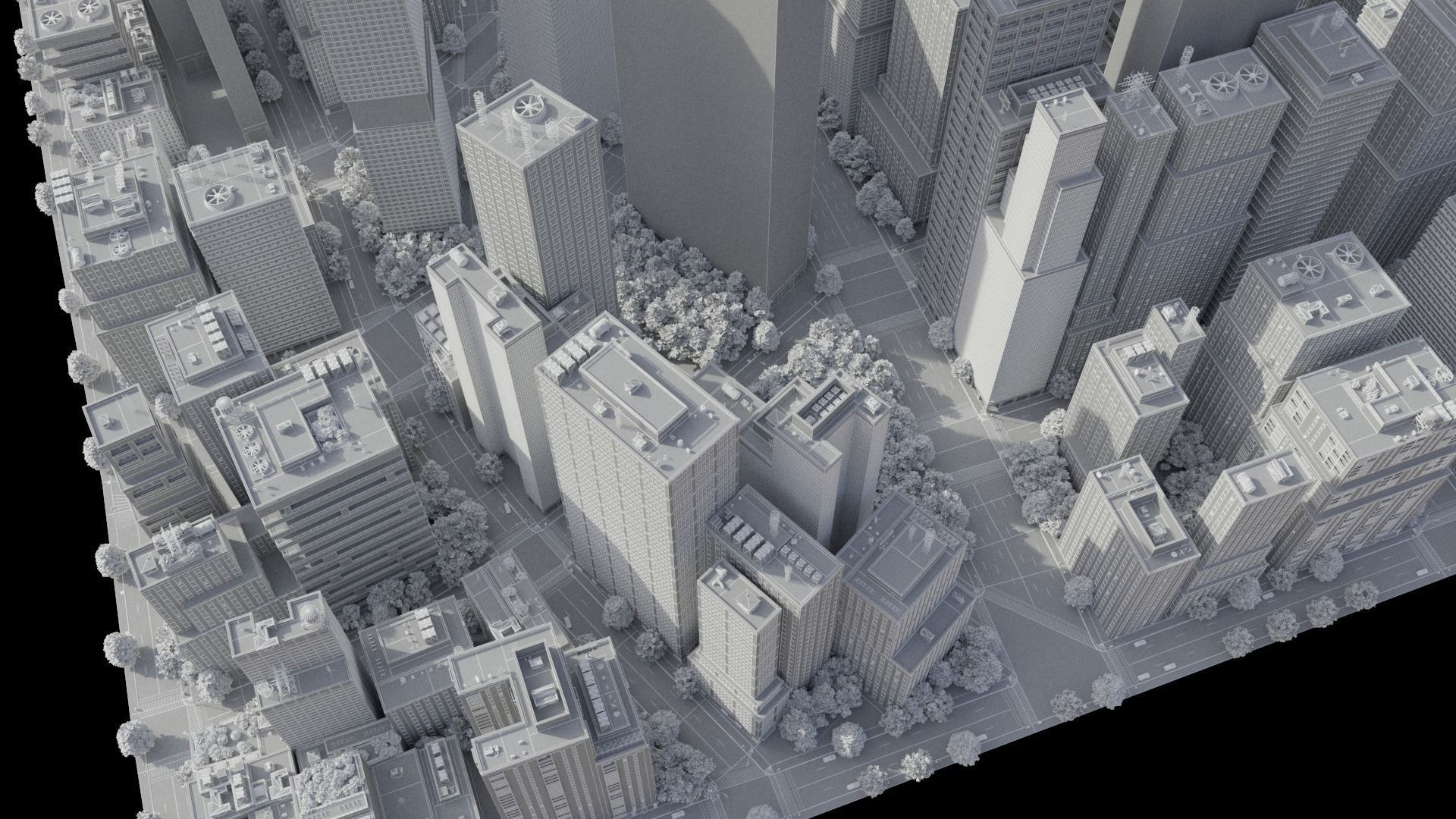 Realistic City R5 MAYA Low-poly 3D model_28