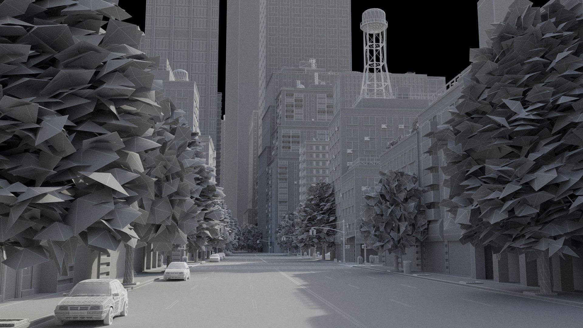 Realistic City R5 MAYA Low-poly 3D model_45