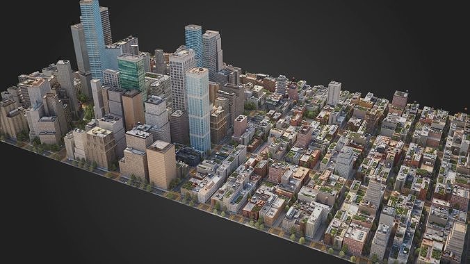 Realistic City R5 MAYA Low-poly 3D model 2