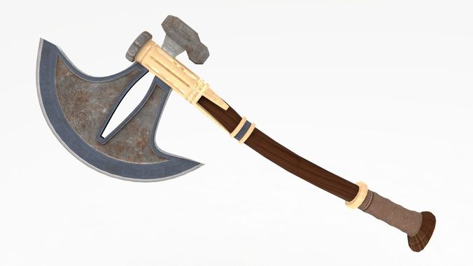Battle Axe Free low-poly 3D model
