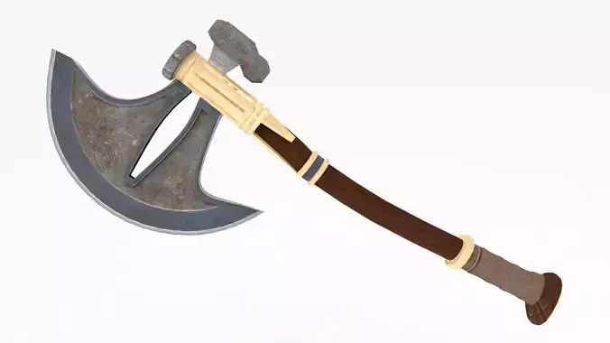 Battle Axe Free low-poly 3D model