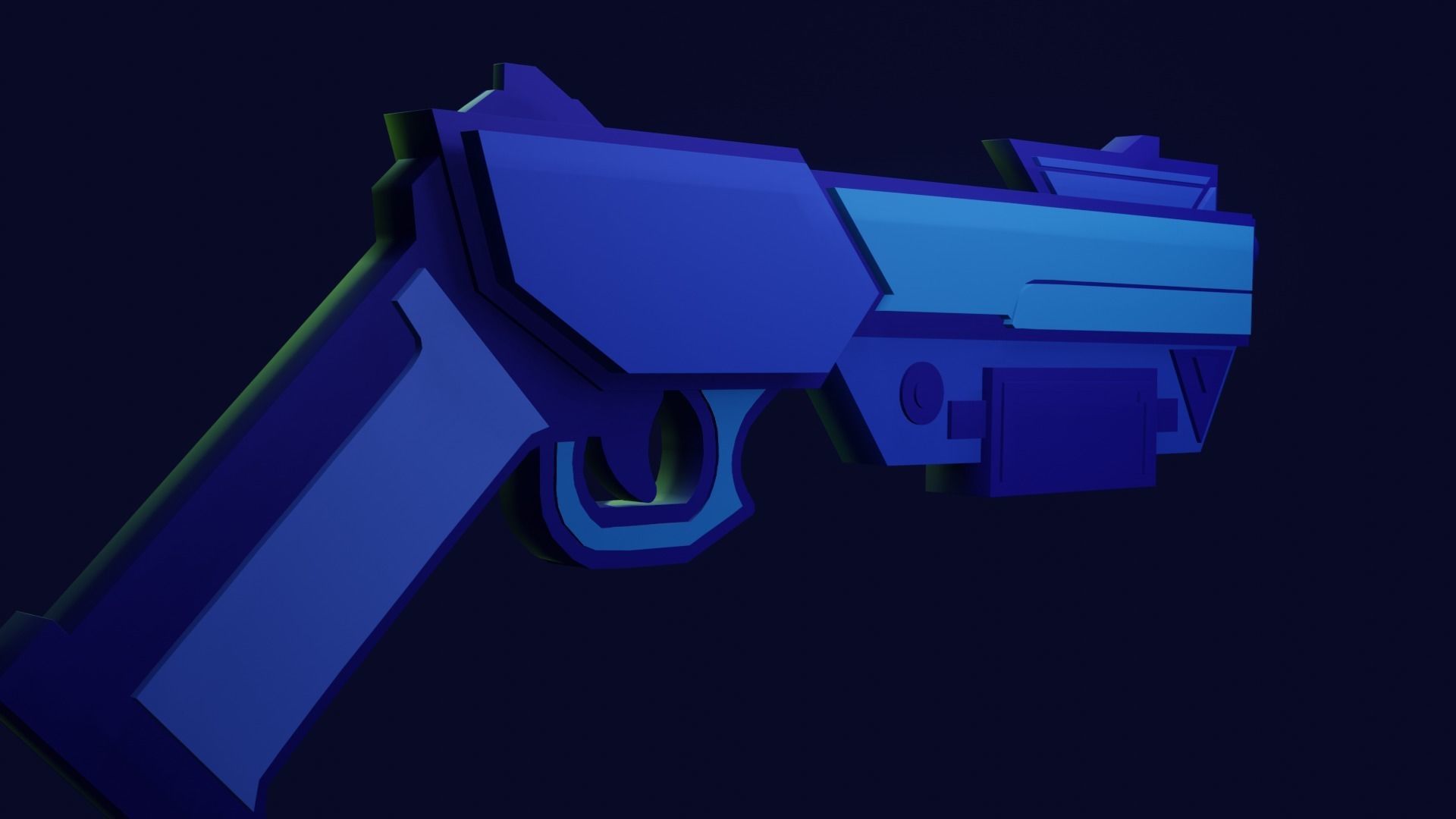 Sci-fi Gun Model Free low-poly 3D model_3