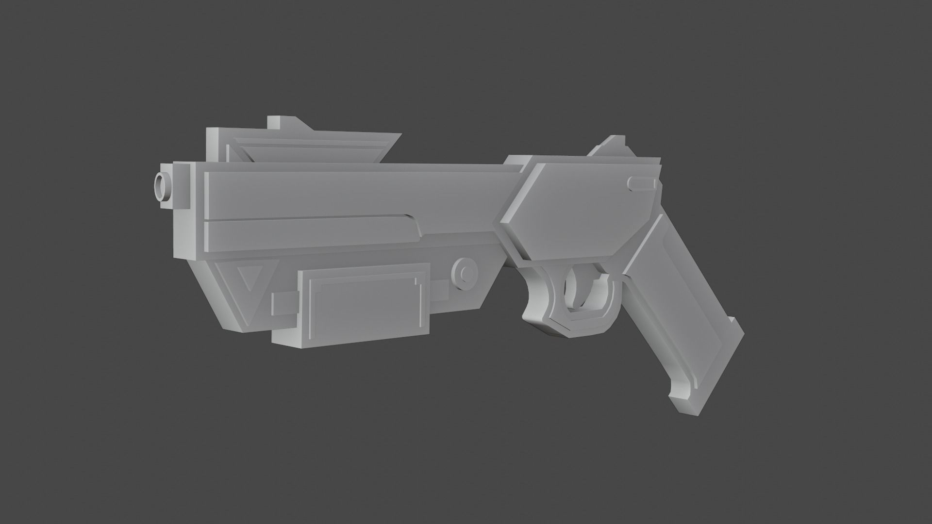 Sci-fi Gun Model Free low-poly 3D model_4