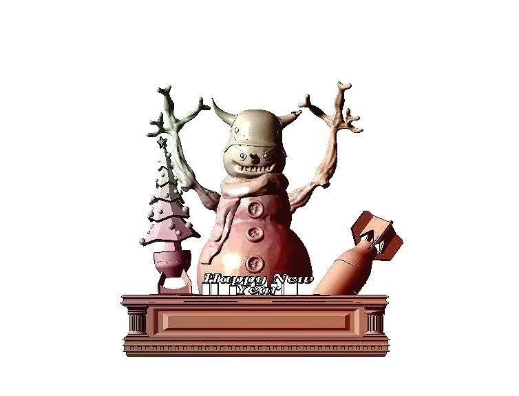 Snowman - militarist 3D print model_5