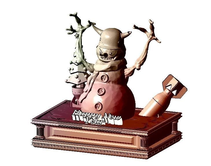 Snowman - militarist 3D print model_7