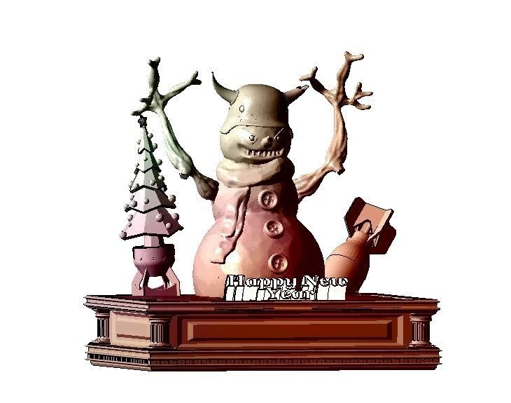 Snowman - militarist 3D print model_8