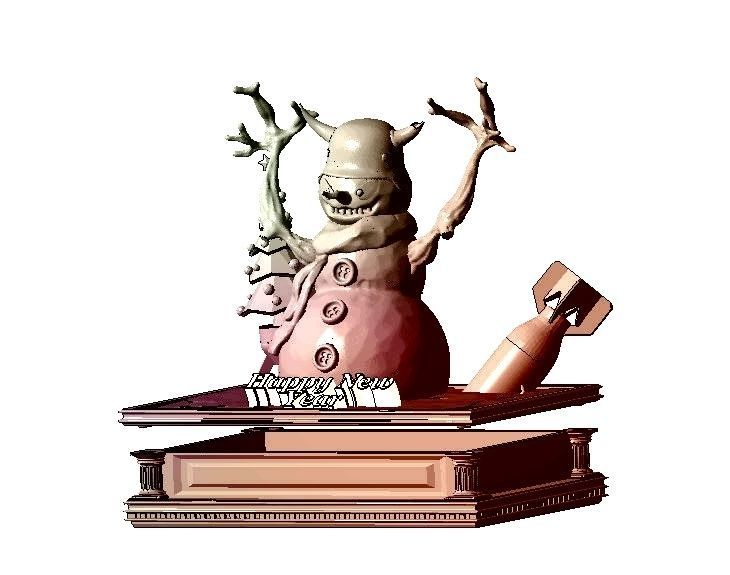 Snowman - militarist 3D print model_12