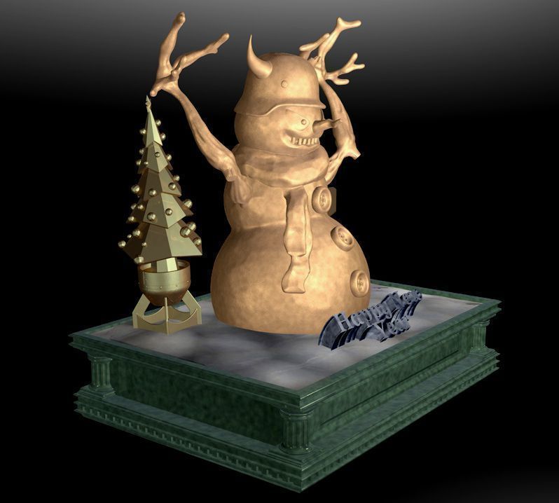 Snowman - militarist 3D print model_4