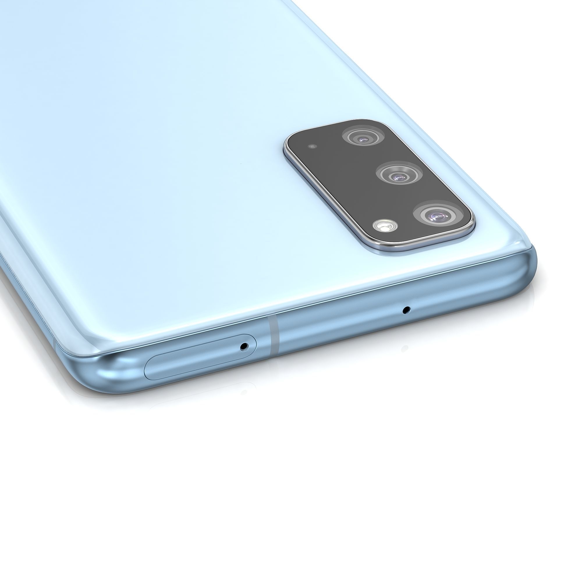 Samsung Galaxy S20 Cloud Blue Low-poly 3D model_12